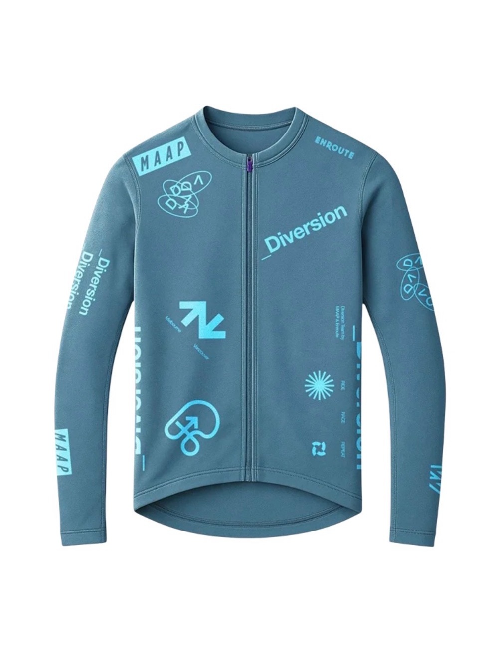 MAAP Diversion Enroute AIR LS 3.0 Cycling Jersey - Blue Long Sleeve Men’s